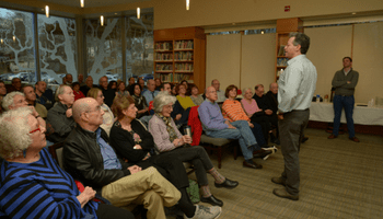 adult learners in the Beit Midrash with Rabbi Sisenwine