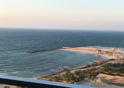 First Timers Trip to Israel November 2019 Mediterranean Sea from hotel room (photo credit Deb Beck)
